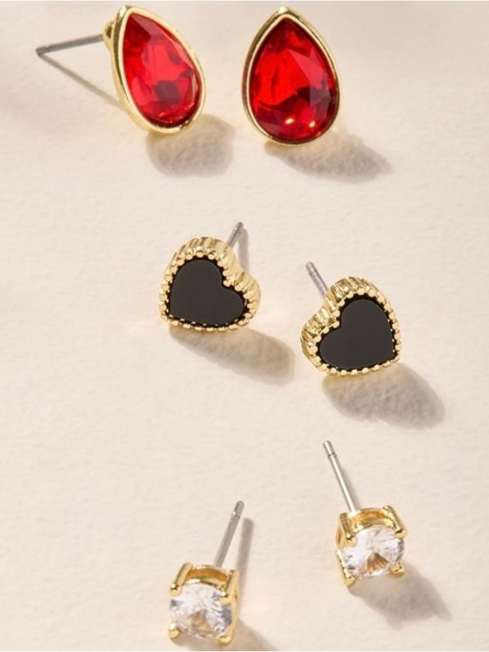 Francesca’s Diana Gems Stud Earrings Set